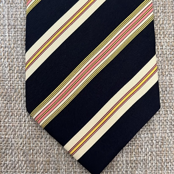 Cravattificio DI SIENA Other - Vintage Cravattificio DI SIENA tie Black Pink Gold 100% Silk
